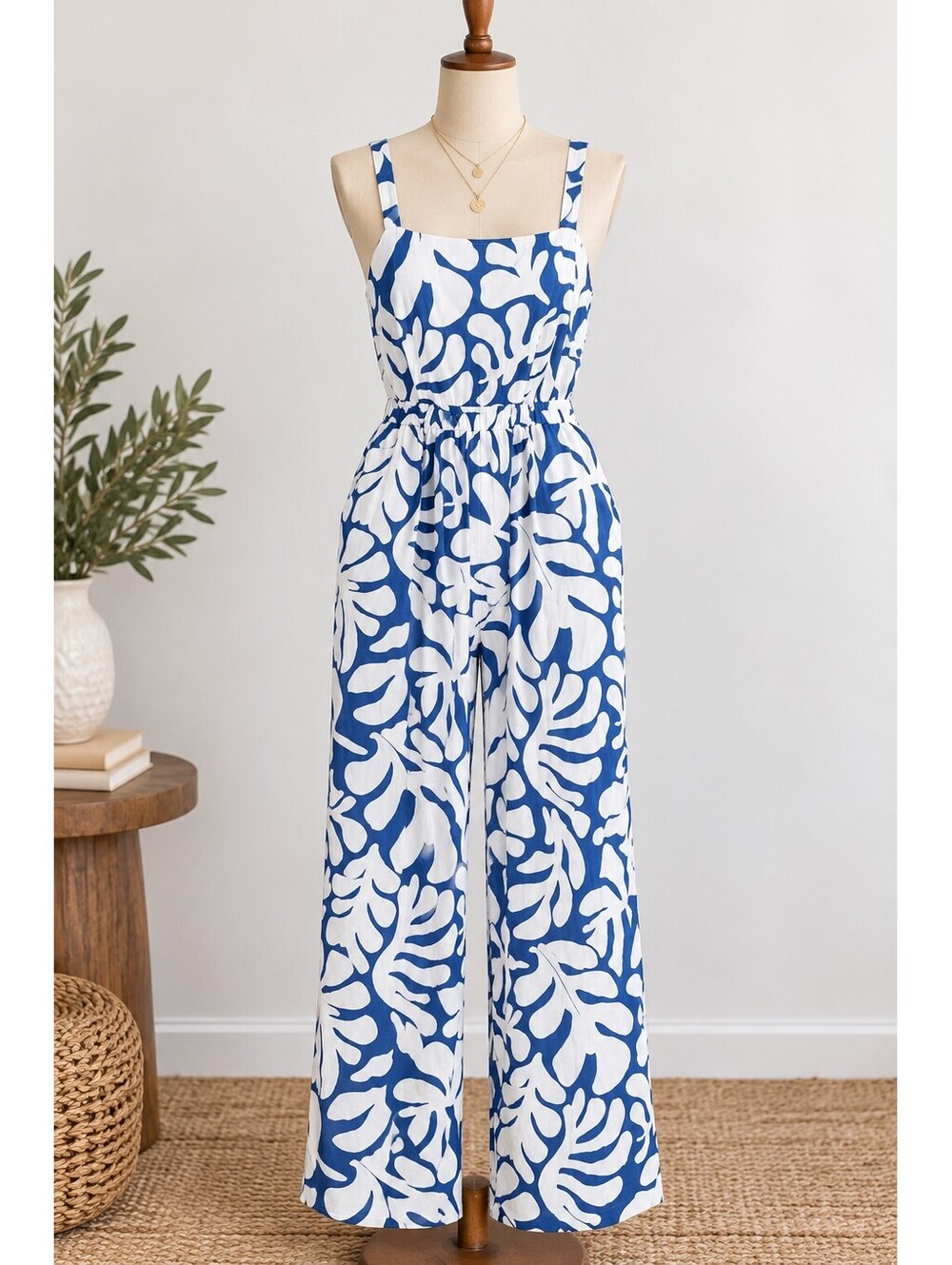 Sonoma blue & white jumpsuit